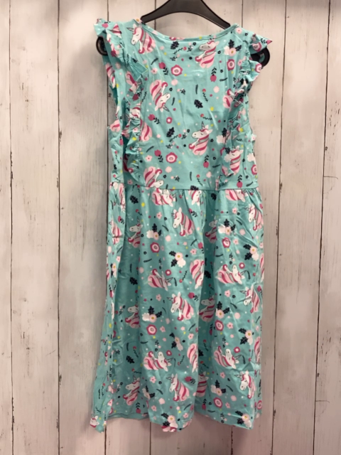 neu Kleid  Gr. 134/140  mint Einhörner Blumen Rüschen 