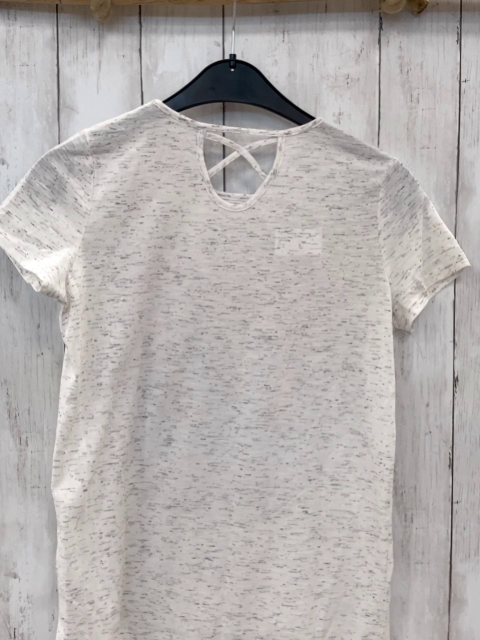 T-Shirt Gr. 146  grau meliert Schmetterling