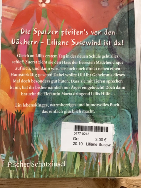 Liliane Susewind  Buch Mit Elefanten spricht man nicht 