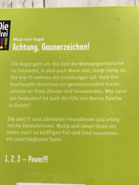 Die drei!!!  Buch Achtung, Gaunerzeichen 