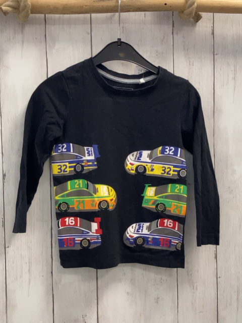   Langarmshirt  Gr. 104  schwarz bunte Fahrzeuge 