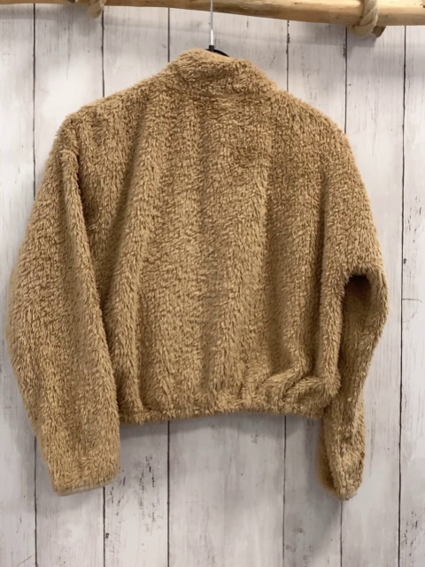  Pullover Gr. 134  beige Plüsch pink Brusttasche