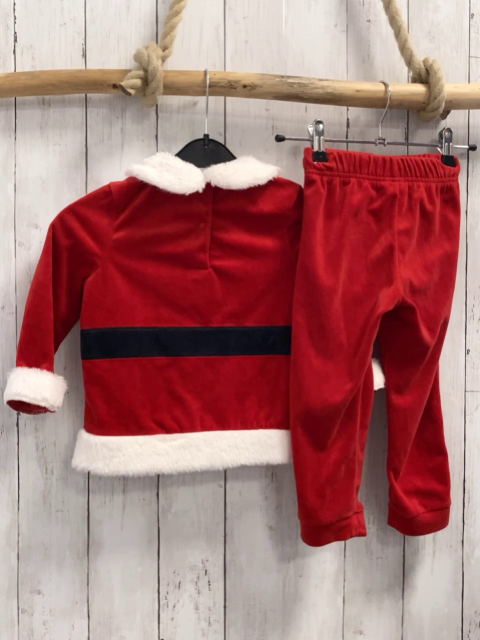 2tlg  Pullover + Hose Gr. 98  rot weiß schwarz Weihnachtsmann