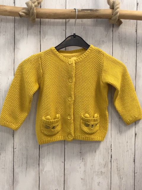   Strickjacke  Gr. 86  mais Taschen mit Tiergesicht 