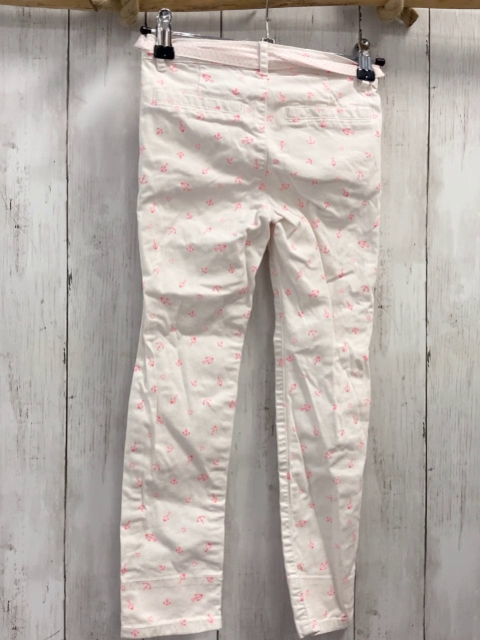 H&M  Hose  Gr. 122  weiß pink Anker mit Gürtel 