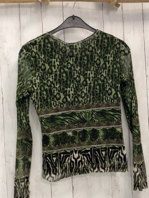 Taifun  Bluse  Gr. 152  grün beige schwarz leoprint