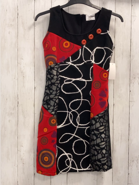 neu  Kleid Gr. S schwraz rot bunt mit Stickerei