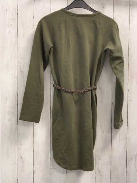 Fitz  Kleid  Gr. 158  kiwi bestickt mit kiwi pflaume geflochtenem Gürtel 