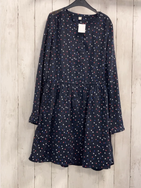 Esprit  Kleid  Gr. 152/158  blau mit bunten Punkten 
