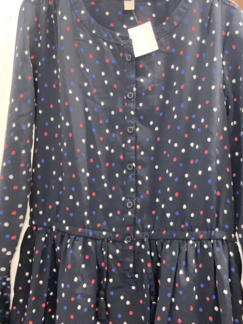 Esprit  Kleid  Gr. 152/158  blau mit bunten Punkten 