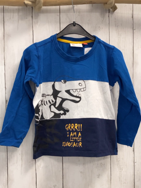 Lego  Langarmshirt  Gr. 104   blau weiß dunkelblaue Streifen Dino 