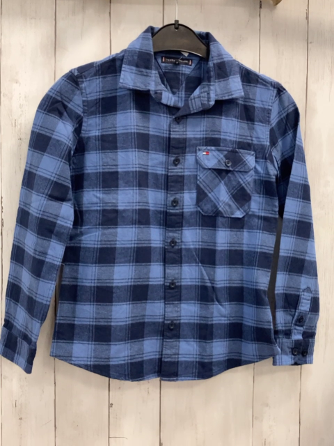 Tommy Hilfiger  Hemd  Gr. 140  blau hellblau kariert  