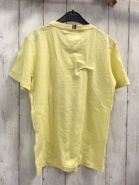 Tommy Hilfiger  T-Shirt  Gr. 152  gelb  Kugel mint petrol Palmen petrol Schrift 
