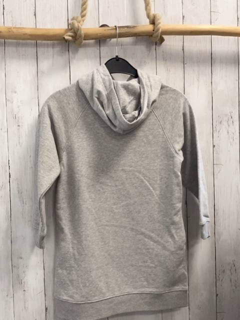 Tommy Hilfiger  Kleid  Gr. 128  hellgrau Kapuze silber Schrift 