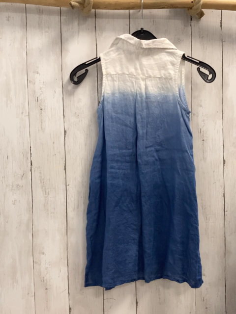 Ralph Lauren  Kleid  Gr. 116  weiß hellblau mit weißem Kragen 