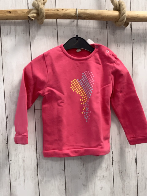 Esprit  Pullover  Gr. 92  pink Herz aus bunten Punkten