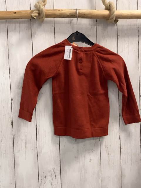   Pullover  Gr. 92  braun Strick weißss Fuchsgesicht 