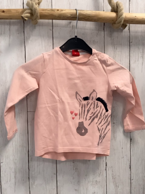 S´Oliver  Langarmshirt  Gr. 86  lachs Zebra 