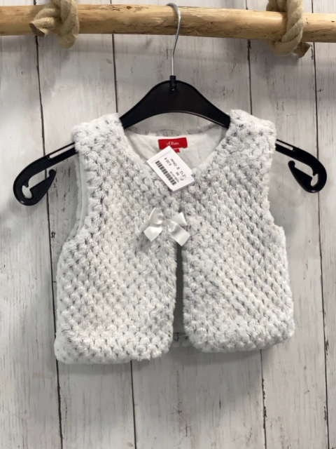 S´ Oliver  Weste  Gr. 86  hellgrau Plüsch 