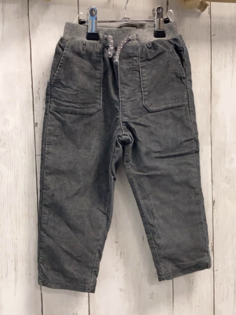   Hose  Gr. 92  grau Kord gefüttert Strickbund mit Kordel 