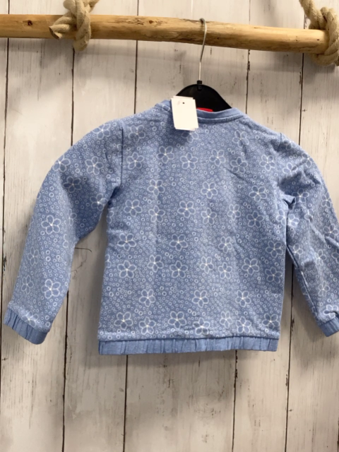 S´ Oliver  Sweatjacke Gr. 92  helalblau weiße Blumen 