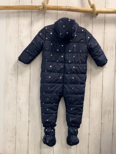 2tlg S´ Oliver  Winteroverall + Schühchen  Gr. 80  rot silber Herzen rosa Fleecefutter 