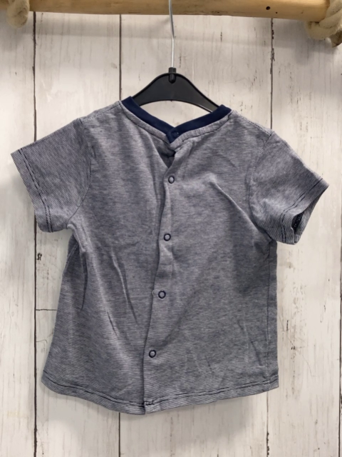 Obaibi  T-Shirt  Gr. 68  blau graue Streifen Elefant mit Gitarre 