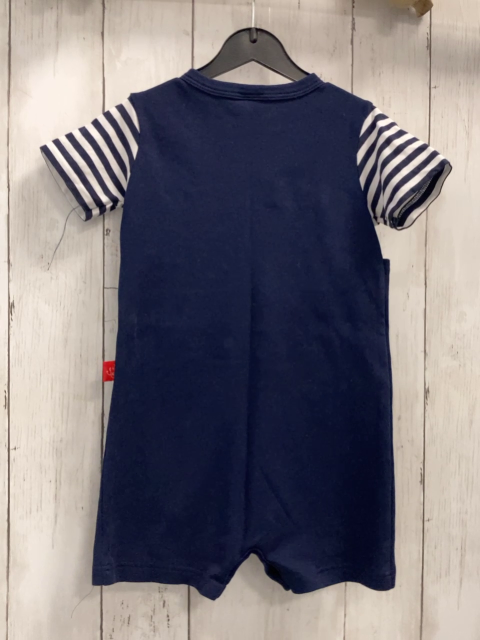   Playsuit Gr. 92  blau mit Hai + blau weiße Streifen