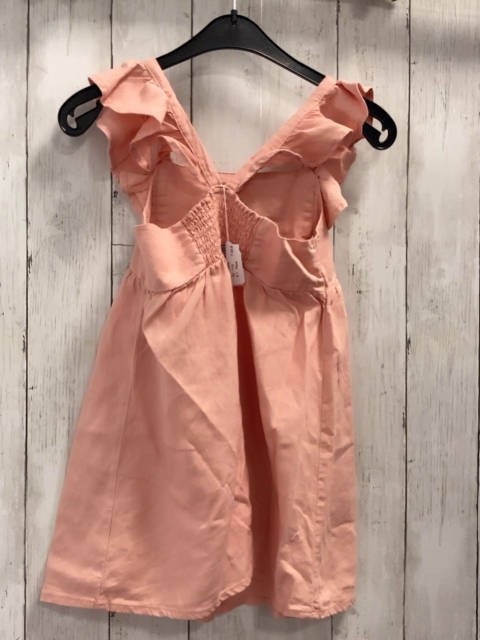 Next  Kleid  Gr. 110  rosa gestickte Blumen Rüschen an den Trägern