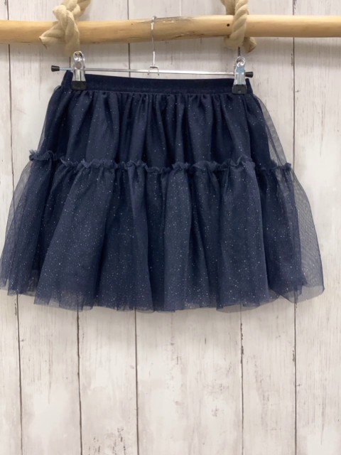 H&M  Rock Gr. 122/128  blau Tüllrüschen mit Glitzerpunkten Schleife 