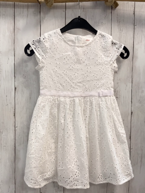 S´Oliver  Kleid  Gr. 104  weiß Lochstickerei 