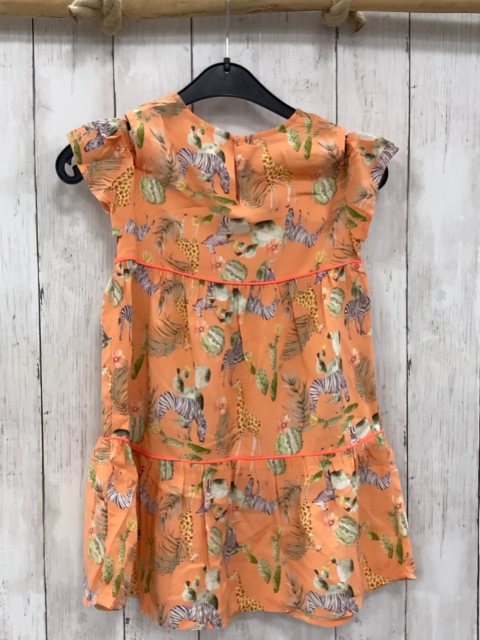 S´Oliver  Kleid  Gr. 104  orange Wilde Tiere Kakteen 