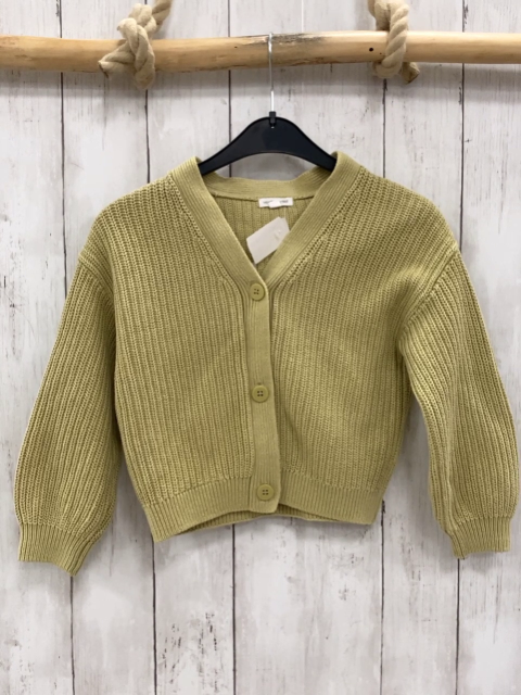Vertbaudet  Strickjacke  Gr. 110  curry Rippen 