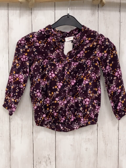 S´Oliver  Bluse  Gr. 92  aubergine Blumen 