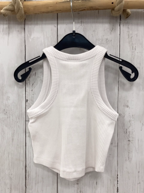 Zara  Top Gr. 110  weiß Rippen 