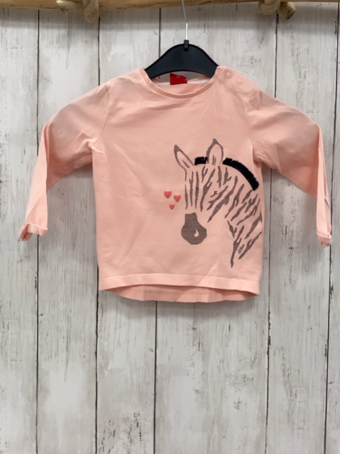 S´Oliver  Langarmshirt  Gr. 80  rosa Zebra 