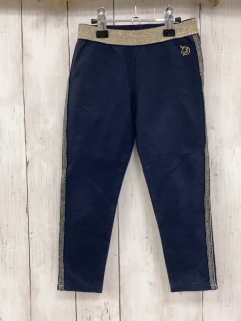 S´Oliver  Leggings Gr. 98  blau goldener Glitzerseitenstreifen + -bund 