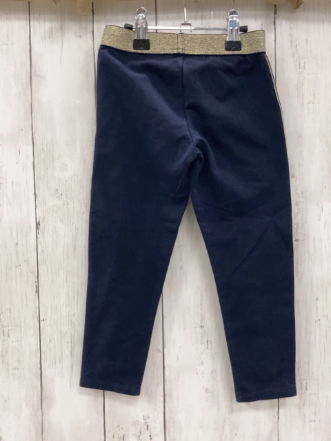 S´Oliver  Leggings Gr. 98  blau goldener Glitzerseitenstreifen + -bund 