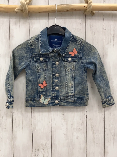 Tom Tailor  Jeansjacke  Gr. 92  blau Schmetterlinge 