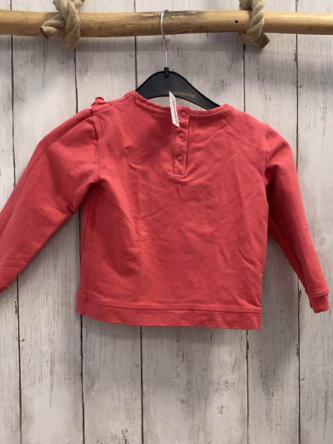 S´Oliver  Pullover Gr. 92  himbeere gestickte Blumen Rüschen 