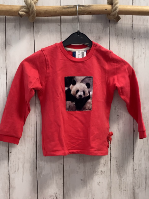 Tom Tailor Pullover Gr. 86  rot Bild mit Pandabär 