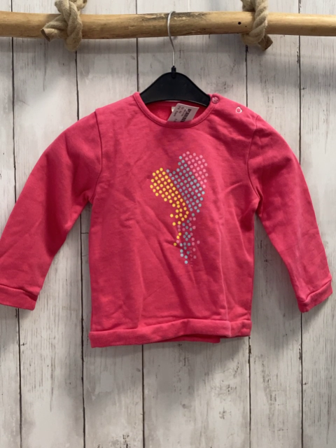 Esprit  Pullover Gr. 92  pink Herz aus bunten Punkten 