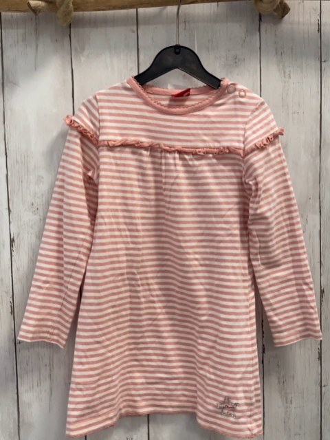 S´Oliver  Kleid  Gr. 92  rosa weiße Streifen Rüschen 