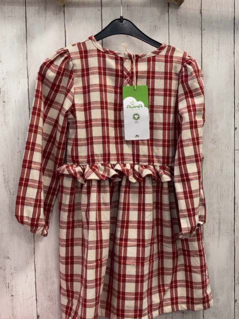 neu Alana  Kleid  Gr. 122  rostrot beige schwarz kariert NP 13,90 € 