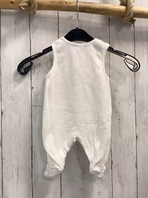  Strampler  Gr. 56  weiß Pinguin 