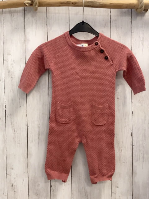 Alana  Overall Gr. 68  altrosa Wabenmuster Strick 100 %BW 