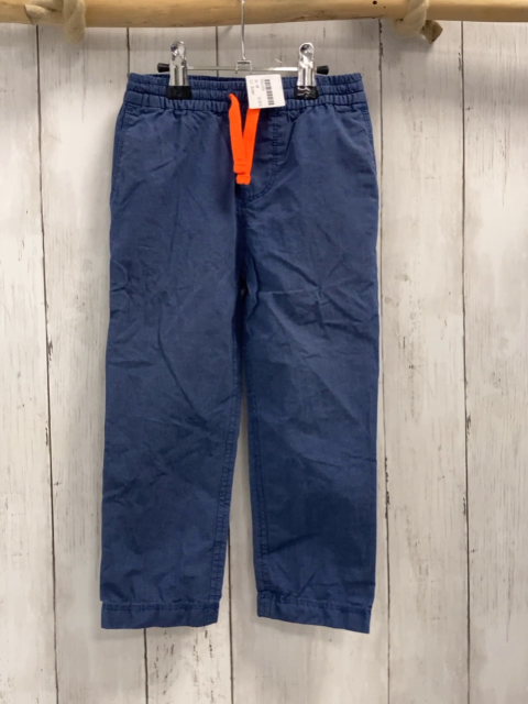 Boden  Hose  Gr. 98  blau grau kariert Gummizugbund mit orange Kordel 