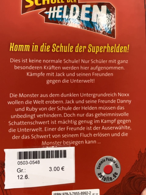   Buch Schule der Helden Bedrohung aus der Unterwelt 