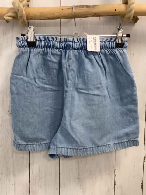 Next  Shorts  Gr. 140  blau Jeans weiße Kordel