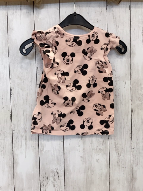 Disney  T-Shirt  Gr. 110  rosa Minnie Mouse Köpfe mit Glitzerschleife 